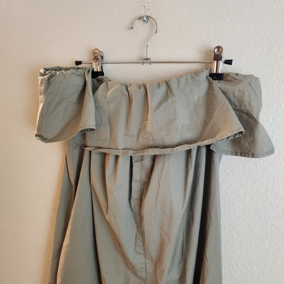 HATCH Maternity Frankie Green Sleeveless Wide Leg Ruffle Jumpsuit - Picture 10 of 13